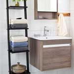 Leaning Bathroom Ladder Shelf