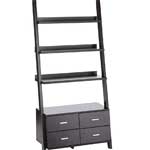 Leaning Wall Shelf with Drawers