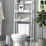 Over the Toilet Leaning Ladder Shelf
