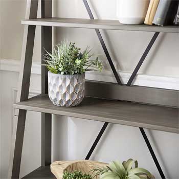 Rustic Industrial Ladder Shelves for Home Office, Bedrooms, Entryways, Living Rooms, Bathrooms and More